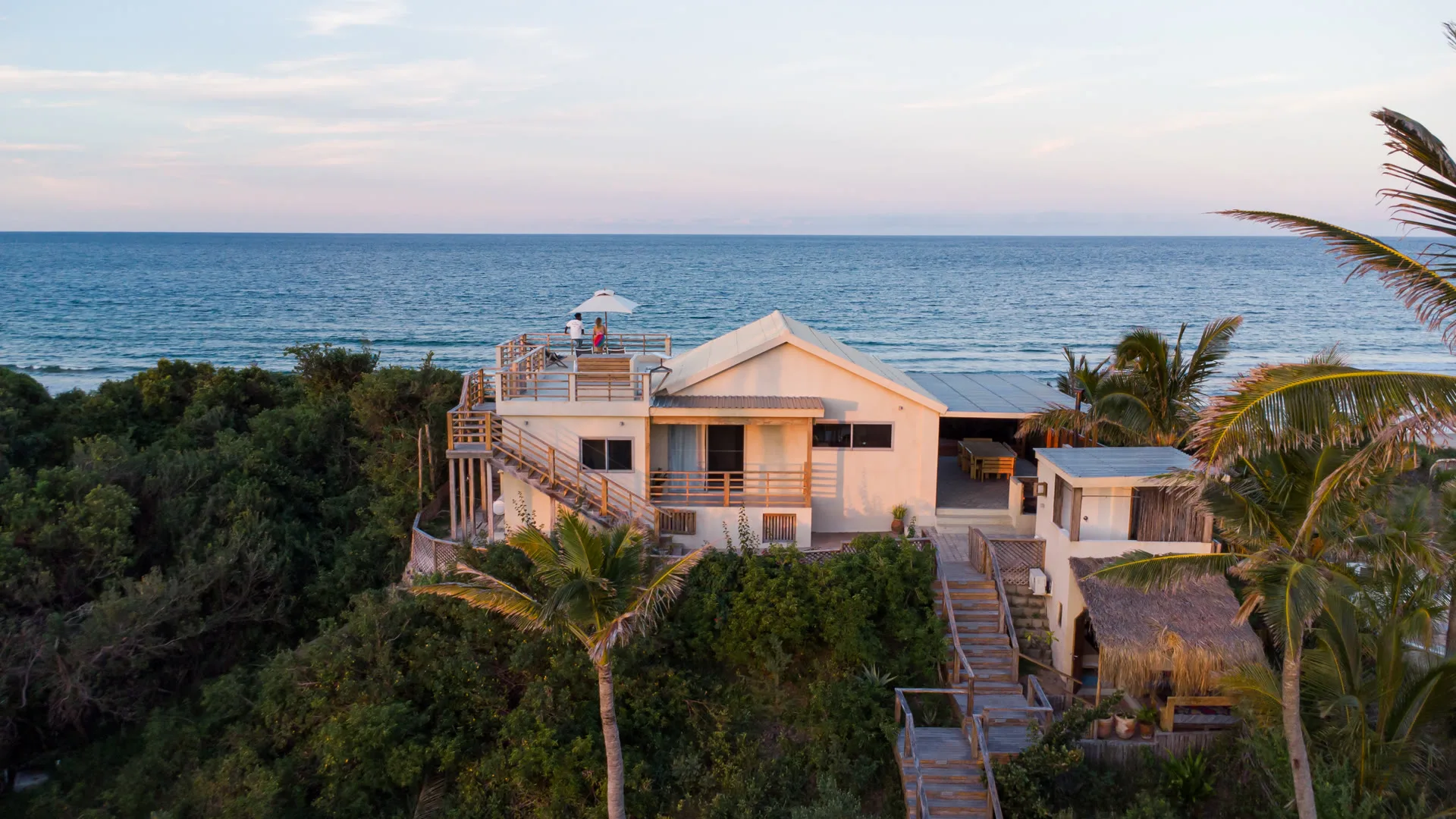 Aerial beach panorama, Mozambique